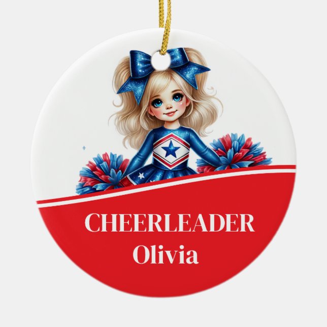 Cheerleader Keramik Ornament (Vorne)