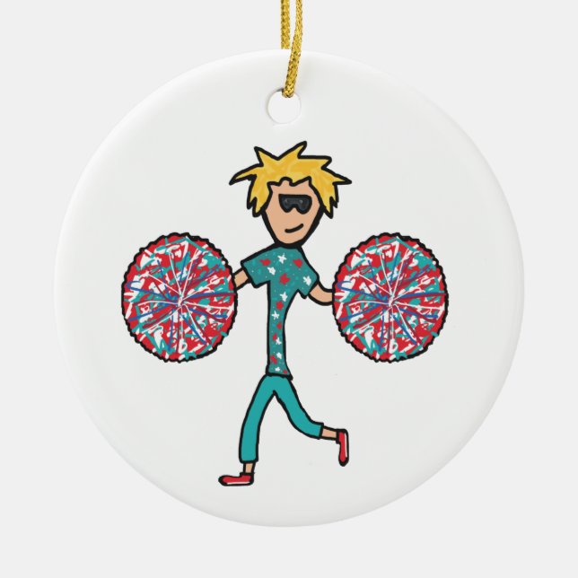 Cheerleader Keramik Ornament (Vorne)