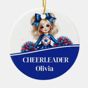 Cheerleader Keramik Ornament