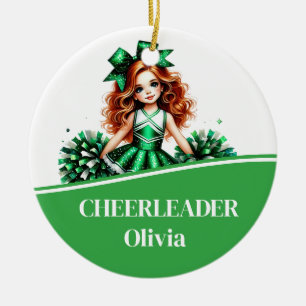 Cheerleader Keramik Ornament