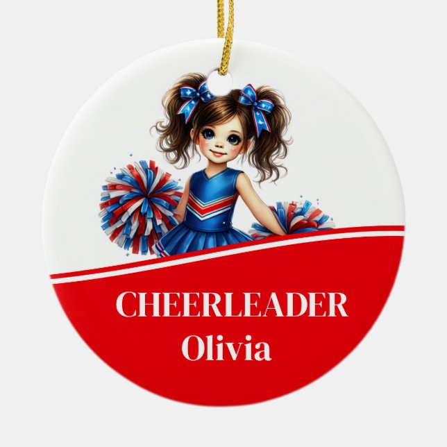 Cheerleader Keramik Ornament (Vorne)
