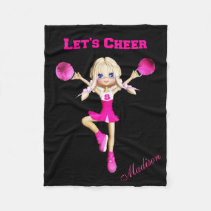 Cheerleader Lasst uns Personalisiertes Rosa und Sc Fleecedecke
