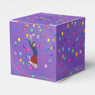 Cheerleader, Lila und Ballons Geschenkschachtel