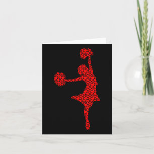 Cheerleader Lovers Valentine Hearts Liebe Cheerlea Karte