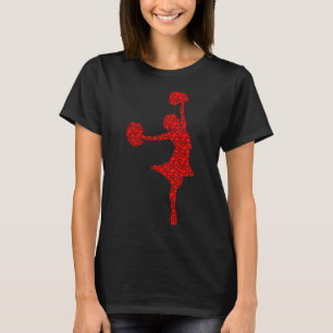 Cheerleader Lovers Valentine Hearts Liebe Cheerlea T-Shirt