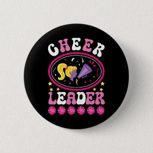 Cheerleader Lustiges Cheer Übung Cheering Team Che Button