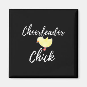 Cheerleader Mädchen Lustiges Huhn Cheerleading  Magnet