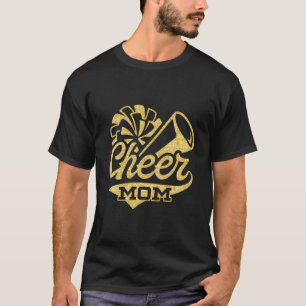 Cheerleader Mama Größter Fan Cheerleader Black Yel T-Shirt