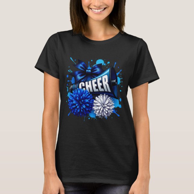 Cheerleader Megaphone & Pom Poms - Cheer Squad T-Shirt (Vorderseite)