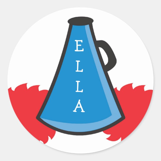 Cheerleader Megaphone Stickers (Vorderseite)