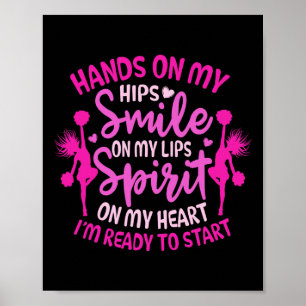 Cheerleader Meine Hüften Cheerleading-Shirt Lustig Poster