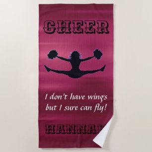 Cheerleader Metallic Flyer Beach Handtuch