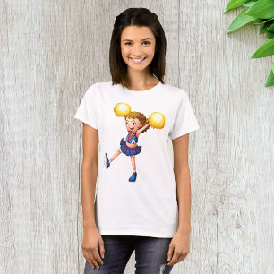 Cheerleader mit gelben Poms T-Shirt