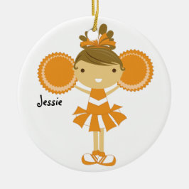 Cheerleader-Name-Verzierung KRW orange Keramikornament