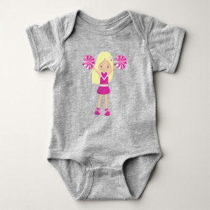 Cheerleader, Niedlich Girl, Blonde Hair, Cheerlead Baby Strampler