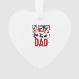 Cheerleader Papa Vintage Gravur Shirt Design_1 Ornament