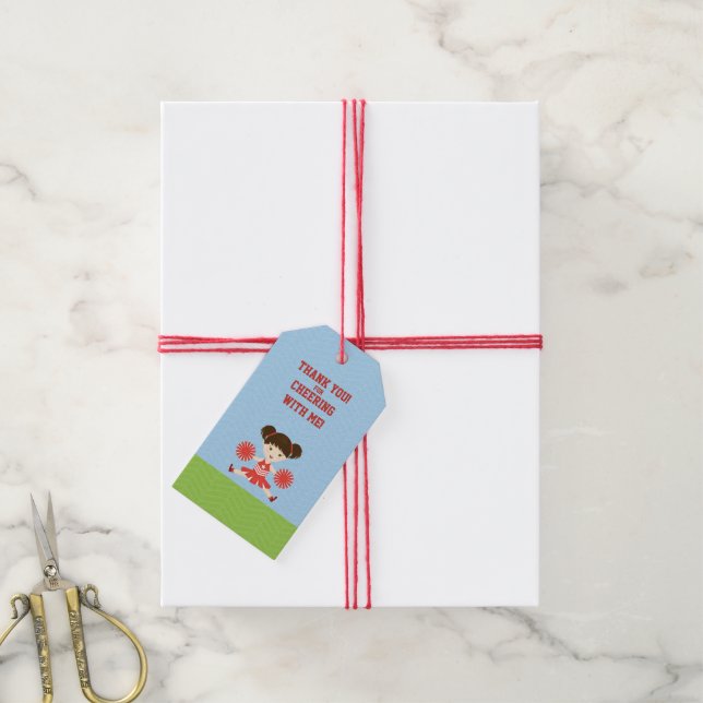 Cheerleader Party Geschenkanhänger (Mit Garn)