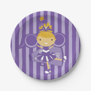 Cheerleader-Party-Papier-Teller KRW lila Pappteller