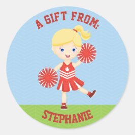 Cheerleader Party Runder Aufkleber