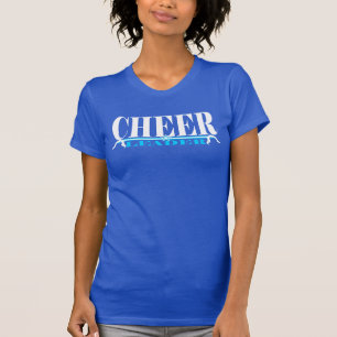 Cheerleader-Praxis-Shirt in weißem und in Blauem T-Shirt