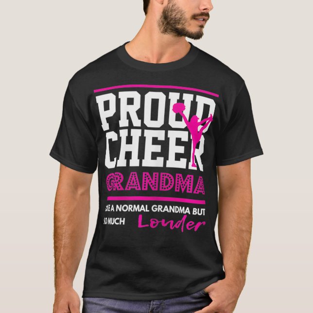 Cheerleader Proud Cheer Grandma Graphic T-Shirt (Vorderseite)