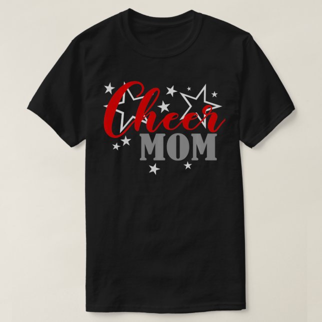 Cheerleader Proud Cheer Mama Pride Sports Support T-Shirt (Design vorne)