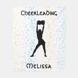 Cheerleader Rainbow Confetti Personalisiert Fleecedecke