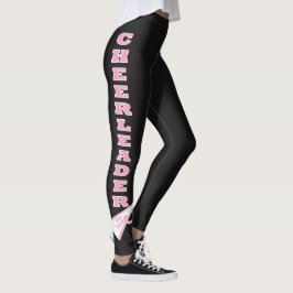 Cheerleader-rosa Typografie-Buchstaben Leggings