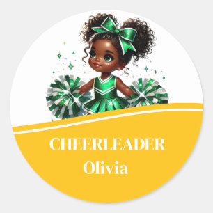 Cheerleader Runder Aufkleber