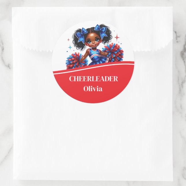 Cheerleader Runder Aufkleber (Tasche)