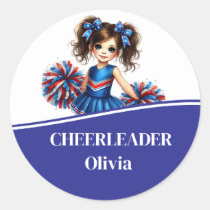 Cheerleader Runder Aufkleber