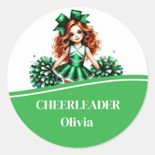 Cheerleader Runder Aufkleber