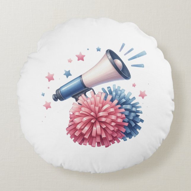 Cheerleader Rundes Kissen (Vorderseite)