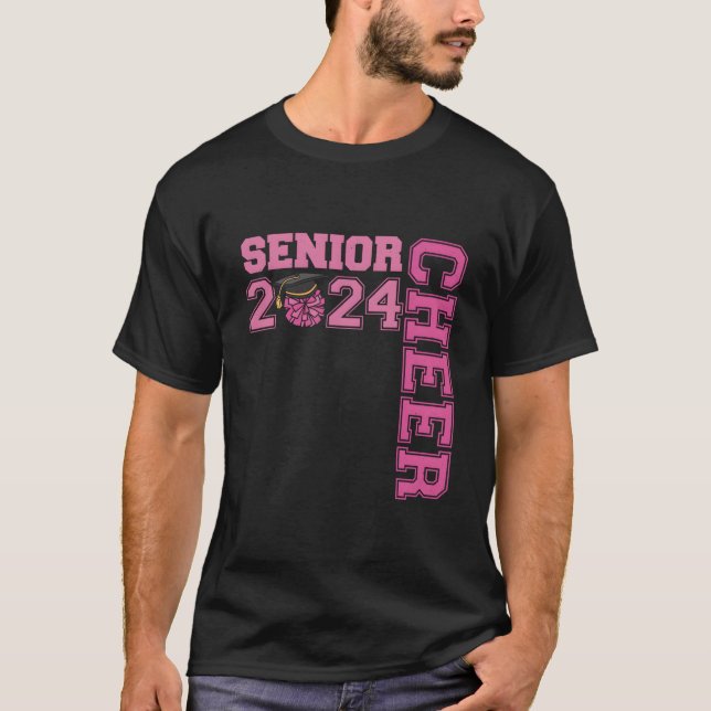 Cheerleader Senior 2024 Cheer Senior Class Of 2024 T-Shirt (Vorderseite)
