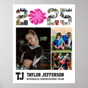Cheerleader Senior 2025 Sport Foto Collage Poster