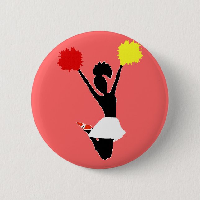 Cheerleader-Silhouette Button (Vorderseite)
