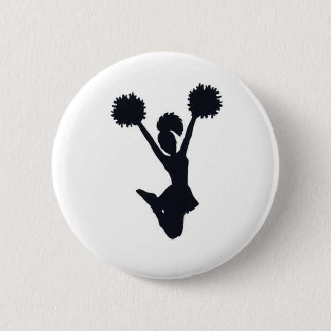 Cheerleader-Silhouette Button (Vorderseite)