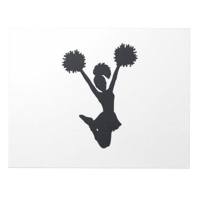 Cheerleader Silhouette Notizblock (Vorderseite)