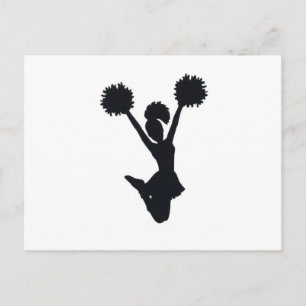 Cheerleader Silhouette Postkarte