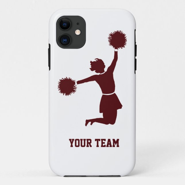 Cheerleader-Silhouette-Rot auf iPhone 5 Case-Mate iPhone Hülle (Rückseite)