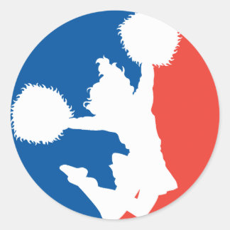 Cheerleader Silhouette Runder Aufkleber