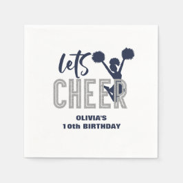 Cheerleader Silver and Navy Cheerday Serviette