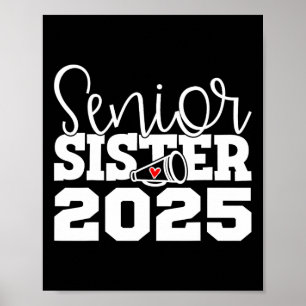 Cheerleader Sister Cheer Cl of 2025 Graduat Poster