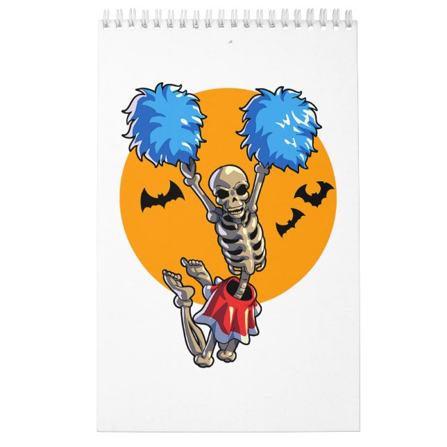 Cheerleader Skeleton Halloween Cheer Mama Girls Wo Kalender (Titelbild)