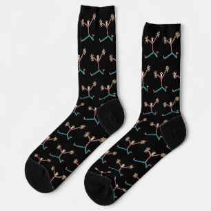 Cheerleader Springender Stockfigur Socken