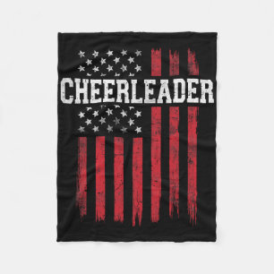 Cheerleader Stolz Amerikanische Flagge USA Patriot Fleecedecke