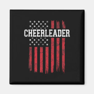 Cheerleader Stolz Amerikanische Flagge USA Patriot Magnet