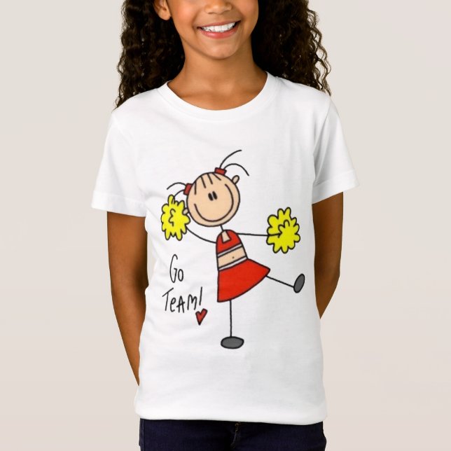 Cheerleader Strichmännchen Kid's T-Shirt (Vorderseite)