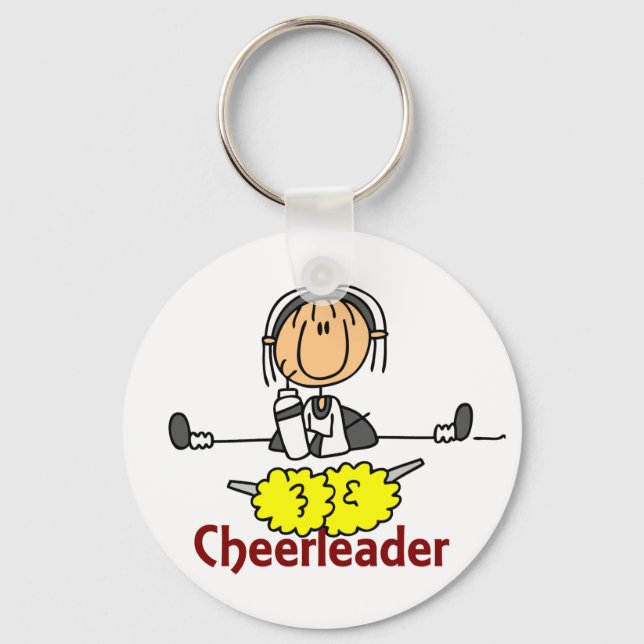 Cheerleader Strichmännchen Schlüsselanhänger (Vorderseite)