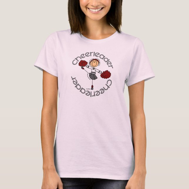 Cheerleader Strichmännchen T-Shirt (Vorderseite)